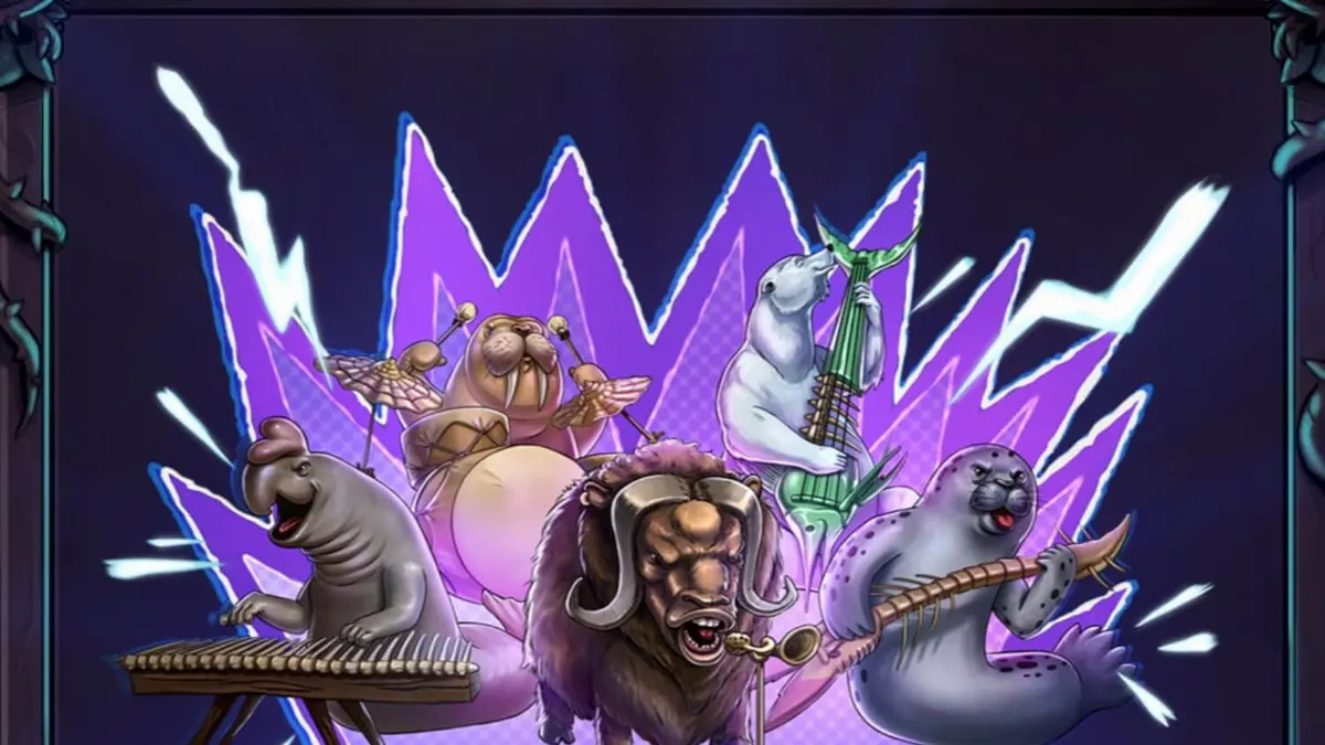 Punk Penguin slot game featuring punk rock penguins in a mosh pit setting